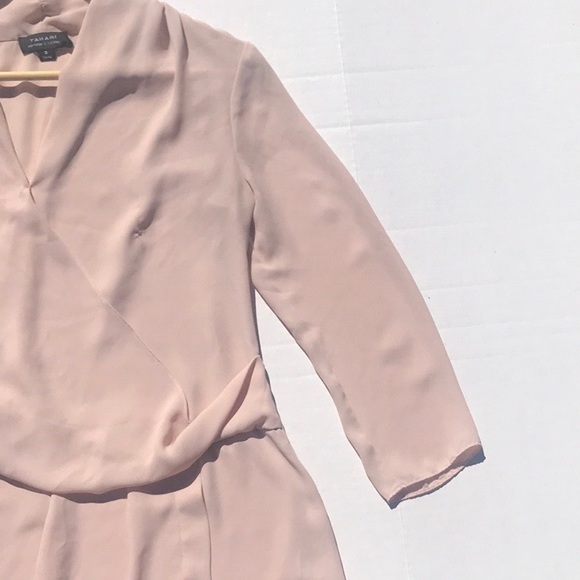 Tahari Arthur Levine Faux Wrap Lt Peach Top - Picture 2 of 14